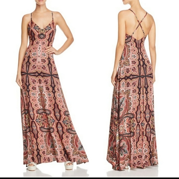 Alice + Olivia Dresses & Skirts - Alice + Olive alves paisley scarf cross back maxi